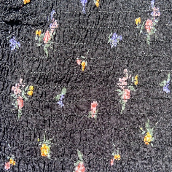 Forever 21 Black Foral Tank Top, Size Sm - Picture 2 of 4